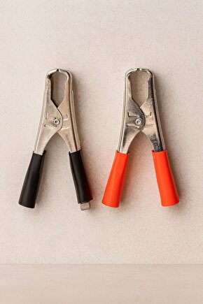 2’li Akü Maşası Seti – Kırmızı ve Siyah İzoleli