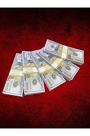 5’li 100 Dolar Düğün Şaka Parası – Kuşe Kâğıt 1. Kalite 5 X 100 DOLAT GEÇERSİZ ŞAKA PARASI