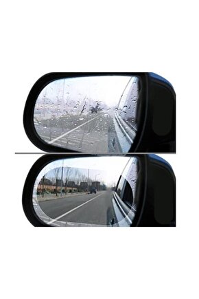 4 Parça Araç Camı Ayna Yağmur Kaydırıcı Su Itici Film Yan Dikiz