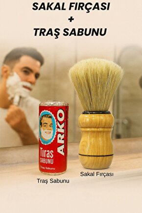 Sakal Fırçası ve Tıraş Sabunu Seti – Klasik Erkek Bakım Takımı