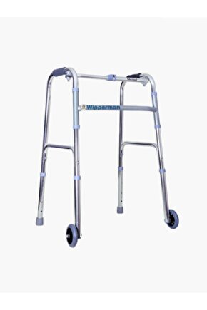 KAYMAYI ÖNLEYİCİ SİLİKON LASTİKLERİ OLAN İKİ TEKERLEKLİ WALKER YÜRÜTEÇ