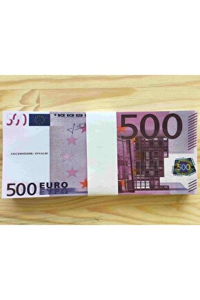 1 Deste 500 Euro Gerçekçi Şaka Oyun Parası Para Desteli 100 Adet