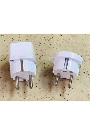 2 Adet Topraklı Tip Ingiliz Amerikan Tipi Prizi Türk Tipine Çevirici Fiş Ucu