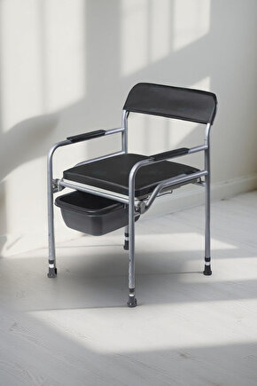 Hasta Yaşlı Tuvaleti Sandalyesi Seyyar Katlanabilir Klozetli Lazımlık Oturak Yükseltilebilir