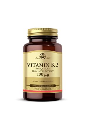 Vitamin K2 100 mg 50 Kapsül