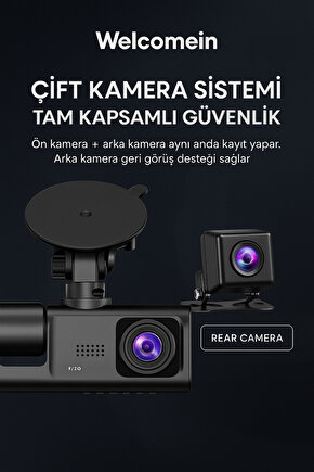 1296P Ultra HD Araç İçi Kamera Gece Görüşlü • G-Sensör • Döngüsel Kayıt • Park Modu • Geniş Açı Lens