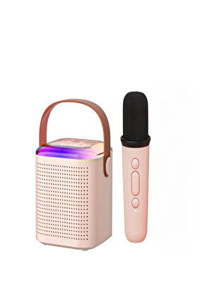 Şarkı Söyleme Karaoke Mini Taşınabilir Ses Mikrofon Mikrofonlu Taşınabilir Bluetooth Hoparlör