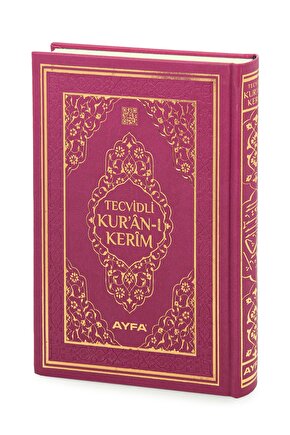 Tecvidli Kuranı Kerim - Termo Deri - Orta Boy - Fuşya Renkli - Ayfa Yayınevi - Bilgisayar Hatlı