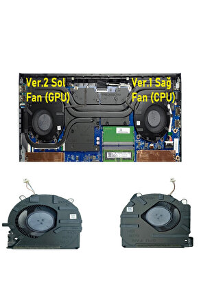 HP Victus 16-e0071nt (68P40EA) Notebook CPU, GPU Fanı (Sağ, Sol SET)