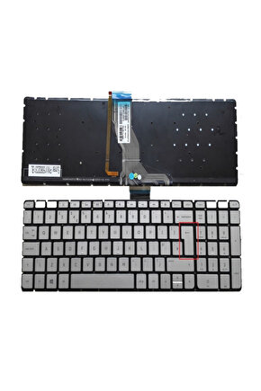 Hp 15-AB007NT, 15-AB008NT Klavye (Silver - TR) ışıklı - B.Enter