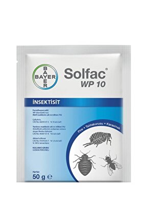 Solfac® Wp 10 - 50 gr Sinek Sivirisinek Hamam Böceği Pire Haşere İlacı