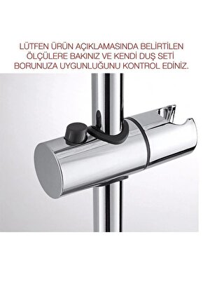 Sürgülü Duş Mafsalı Ayarlanabilir 22mm Banyo Duş Aparatı