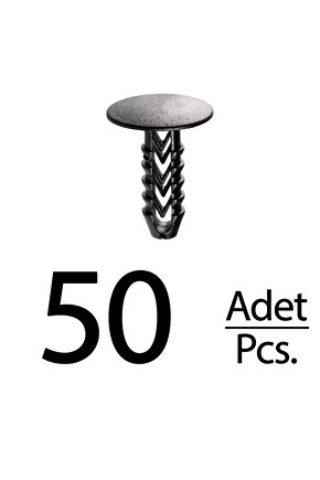 Alfa Romeo 147 ve Fiat Grande Punto için Döşeme İç Kaplama Klips - 50 Adet