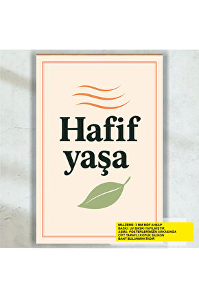 hafif yaşa sağlıklı diyet stressiz yaşam retro ahşap poster tablo