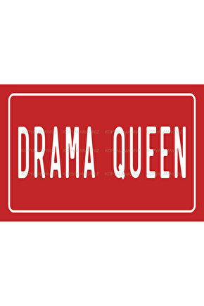 Drama Kraliçesi komik esprili sözler duvar yazıları ev dekorasyon tablo retro ahşap poster
