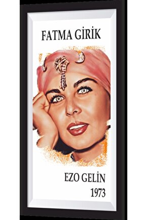 Fatma Girik Yeşilçam Temalı Çerçeve Görünümlü Mini Ahşap Poster