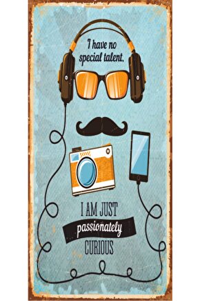 Hippi 10 Cm X 20 Cm Mini Retro Ahşap Poster