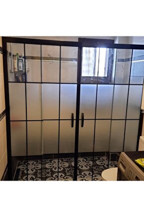 Siyah Çizgili Kumlamalı Duşakabin