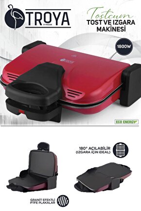 Tostcum Elektrikli Izgara ve Tost Makinesi Eco 1800w 6 Dilim