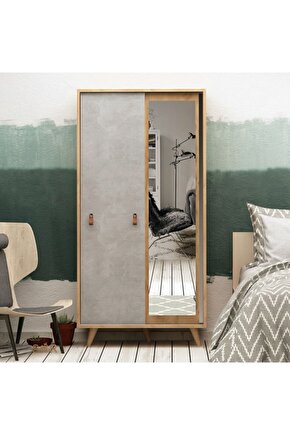Troya Aynalı Sürgü Gardırop