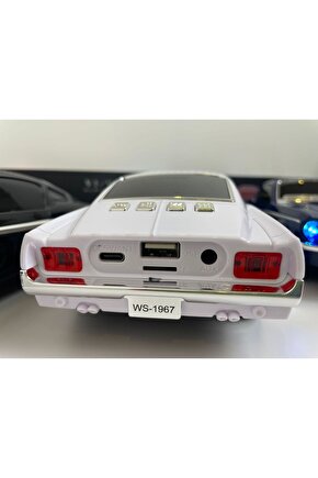 Taşınabilir Araba Şekilli Nostaljik Fm Radyo Handfree Fonksiyonu Kablosuz Blueooth