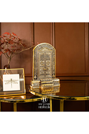 Dini Islami Manevi Hediye Lüks Islami Hediyelik Dekoratif Obje Model Kabe Kapısı Ayetel Kürsi Biblo