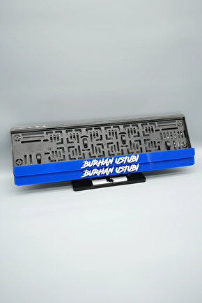 DÜZ AGRESİF FONTLU LACİVERT KİŞİYE ÖZEL İSİMLİ PLEKSİ ARABA PLAKALIĞI