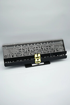 SARI NEON YÜZ 3D KABARTMALI PLEKSİ ARABA PLAKALIĞI