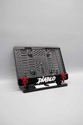 DİABLO 3D KABARTMALI PLEKSİ MOTOR PLAKALIĞI