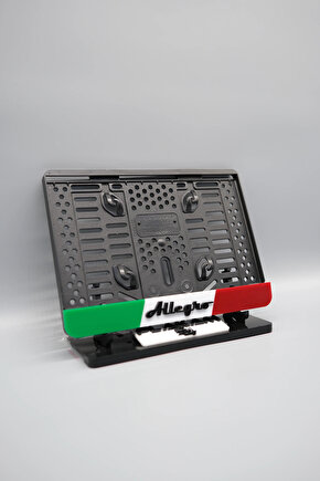 İTLYA ALLEGRO 3D KABARTMALI PLEKSİ MOTOR PLAKALIĞI