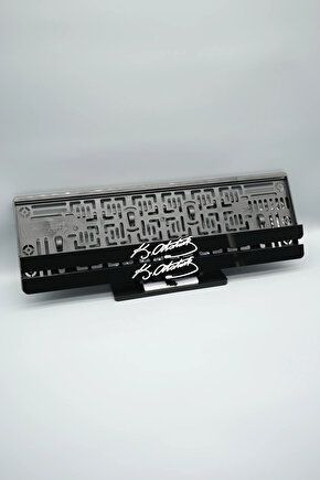 K. ATATÜRK İMZA BENZER 3D KABARTMALI PLEKSİ ARABA PLAKALIĞI