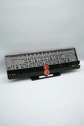 ALTIN TÜRKİYE BAYRAĞI 3D KABARTMALI PLEKSİ ARABA PLAKALIĞI