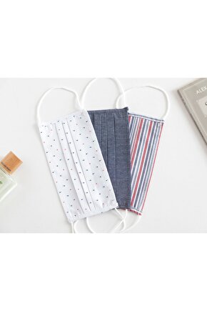 Regular Line Pamuk Kumaş Maske 9,5x18 Cm Antrasit