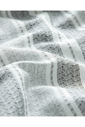 Grand Shiny Ipliği Boyalı Tek Kişilik Nevresim Takımı Gümüş