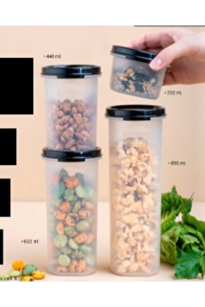 Oval Yuvarlak 4 Lü Saklama Kabı