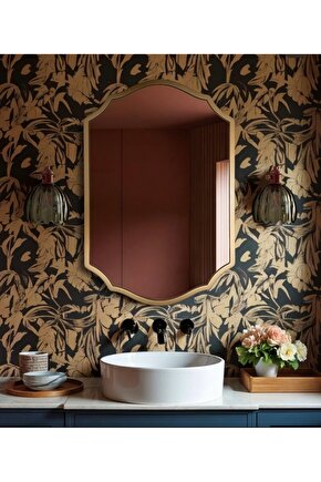 80x60 cm Çerçeveli Dekor Ayna  Banyo Aynası  Konsol Aynası