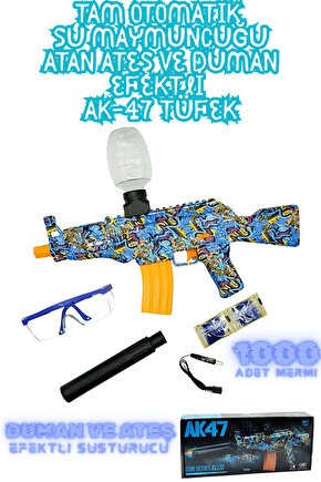 Jel Boncuk Atan Oyuncak Tüfek Su Jeli Topu Atıcı Tüfek Tabanca Buharlı ve Ateş Efektli