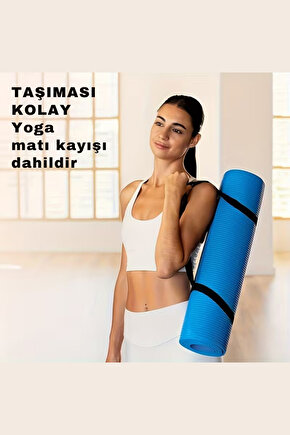 Ev ve Spor Salonuna Uygun Ultra Yumuşak Silikon 10 MM Yoga ve Pilates Matı Taşıma Askı Aparatı