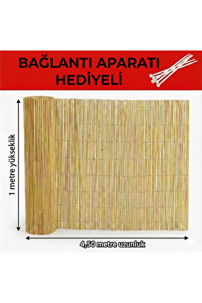Kamış Çit Hasır Çit 1x4,5 Metre Eni 1 Metre Uzunluk 4,5 Metre