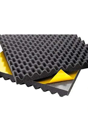 Ses Yalıtım Akustik Yapışkanlı Yumurta Sünger 60 Dns 25mm 50 Cm X 50 Cm 20 Adet