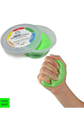 Yeşil Sert El Egzersiz Hamuru 85g, Esneklik ve Güç Artırıcı Desteğiyle