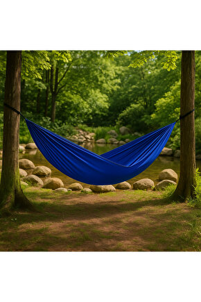 Paraşüt Hamak 140kg Kapasite Su Geçirmez Taşınabilir Çantalı Çift Halatlı Dayanıklı Hamak 240cm