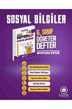 Çanta Yayınları 6. Sınıf Sosyal Bilgiler Öğreten Defter