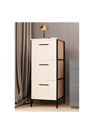 3 Çekmeceli Çok Amaçlı Dolap Büyük Boy Komodin Sehpa