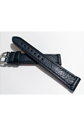 &Her Saate Uyumlu  Lazivert   Hakiki  Deri Saat Kordonu 18  mm  (104 )