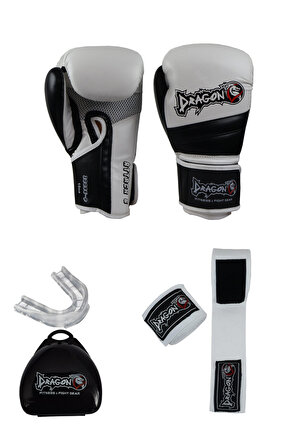 Dragon Attack 6 Boks Eldiveni Kick Boks Muay Thai Boks Eldiveni Bandaj Ve Dişlik 3lü Set