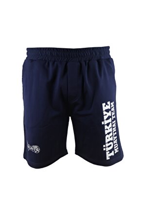 MT3038 Muaythai Şortu Türkiye Muay Thai Team Baskılı Lacivert Şort