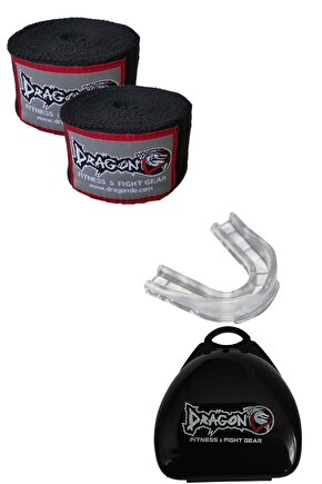 99120 Profesyonel Kutulu Boks Dişliği Ve 3,5 M Siyah Boks Bandaj Set