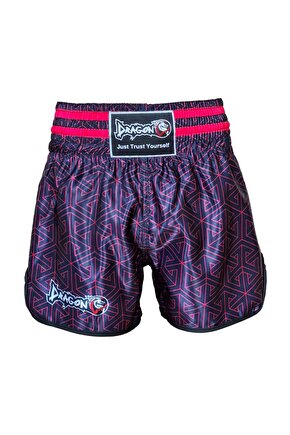 MT3442 Muay Thai Şortu Kick Boks Şort Neon Pembe Dijital Baskılı Şort