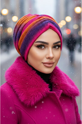 Renkli Kışlık Büzgülü Bone